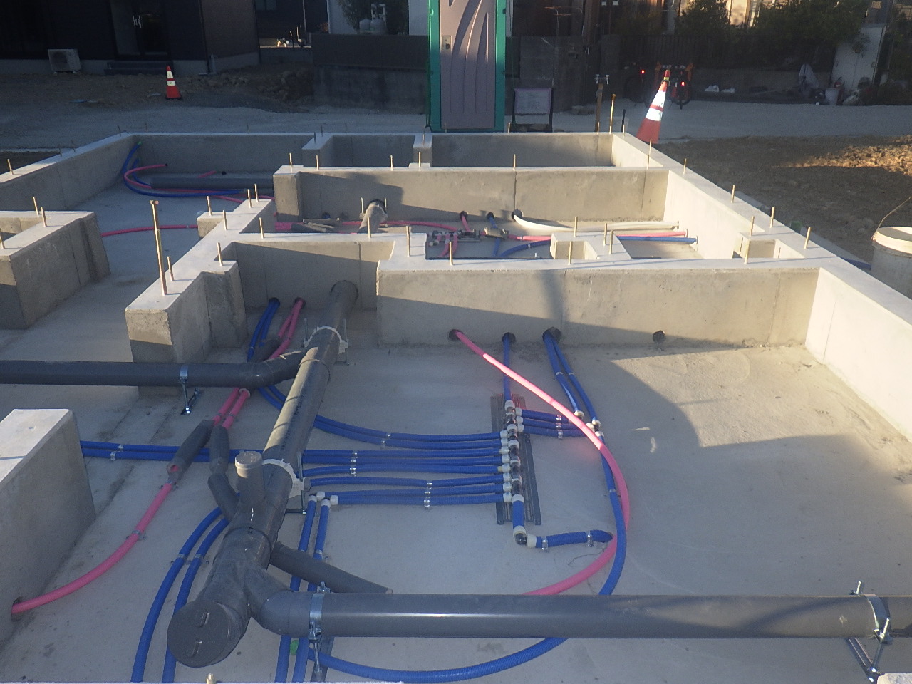 新築住宅の給排水配管工事