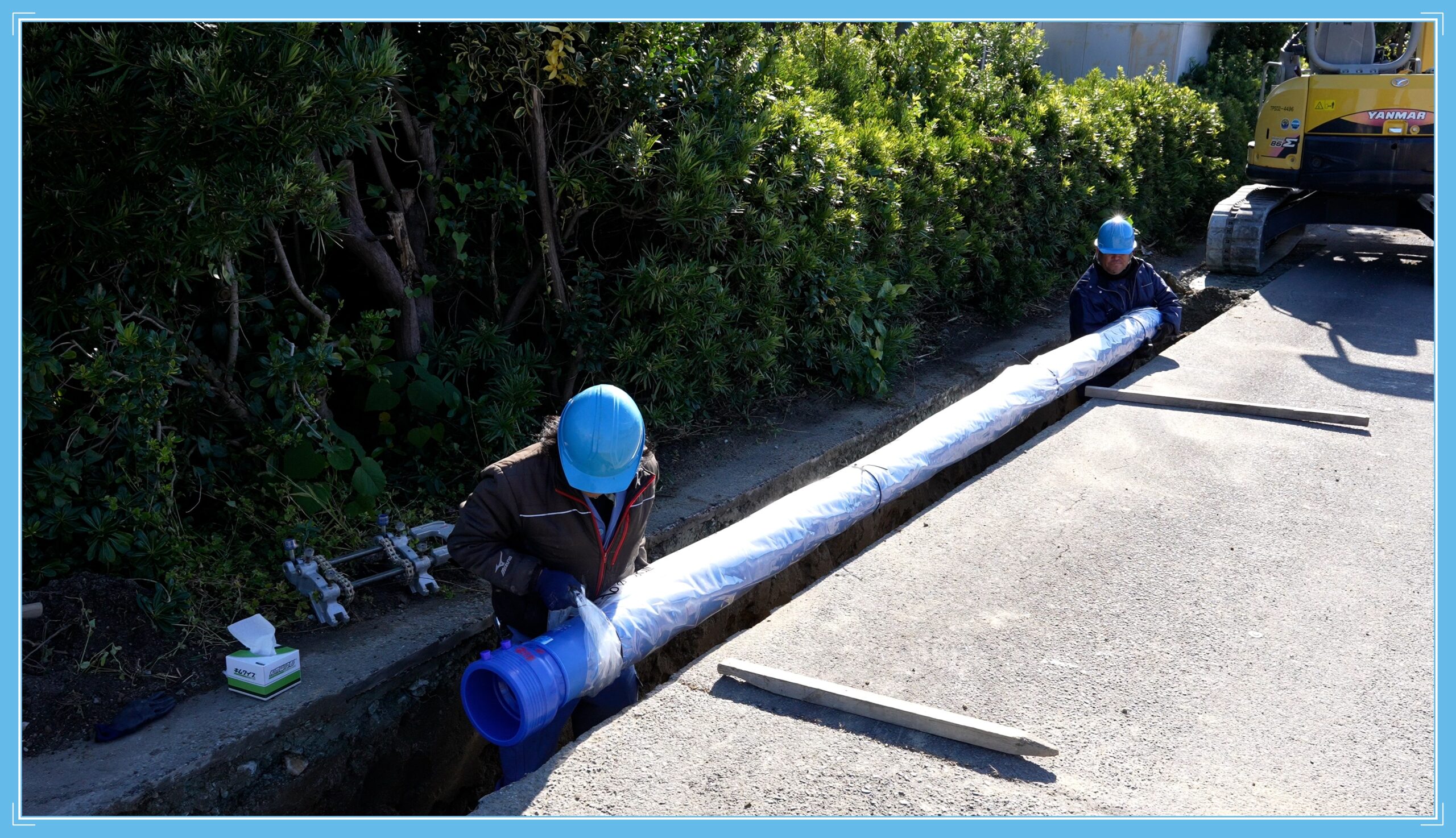 配管工事の様子